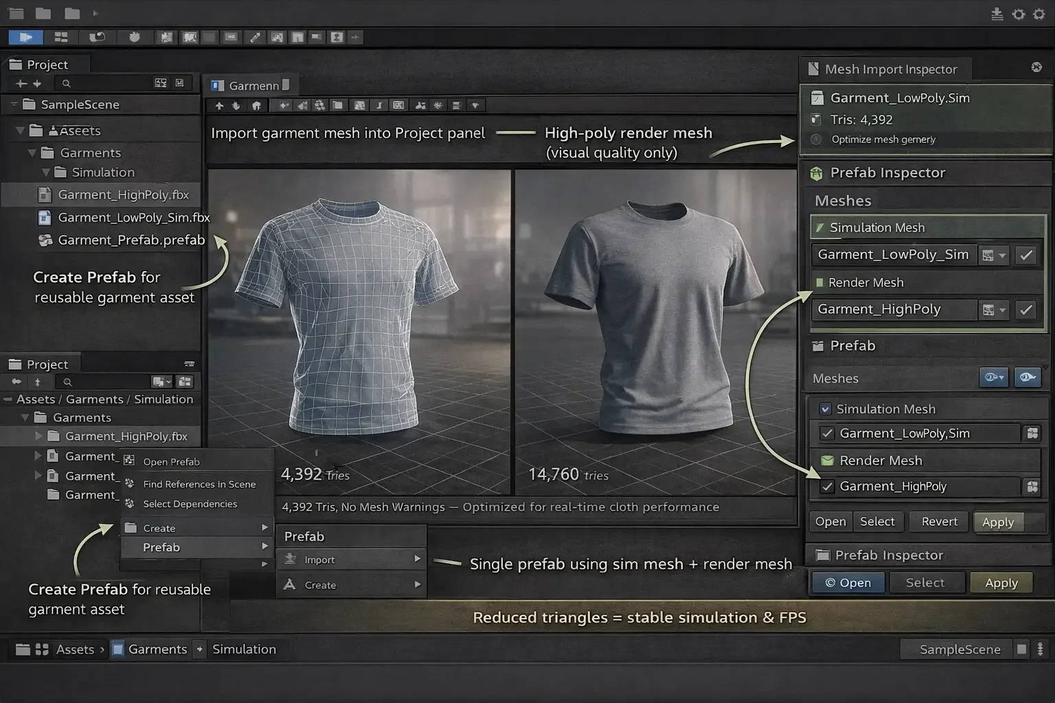 Prepare the Garment for Simulation