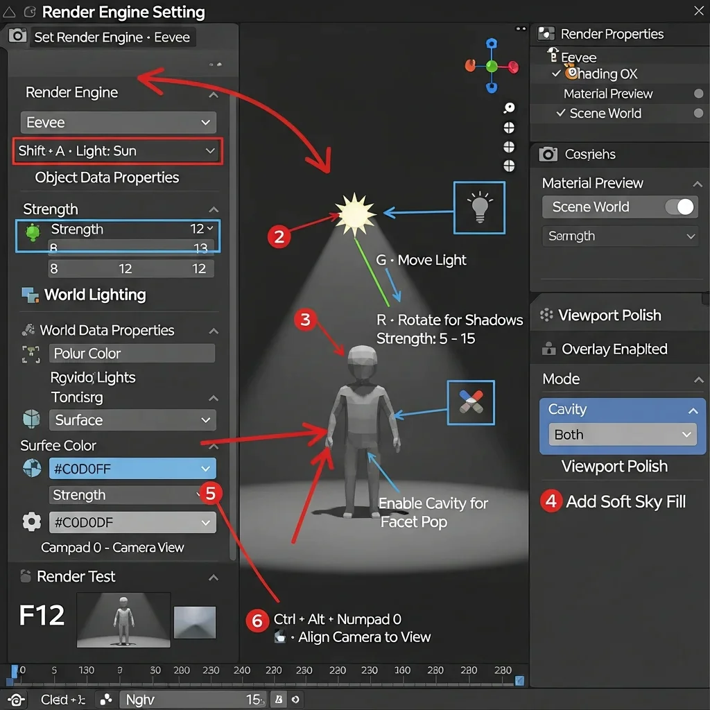 Lighting, Quick Render & Viewport Polish