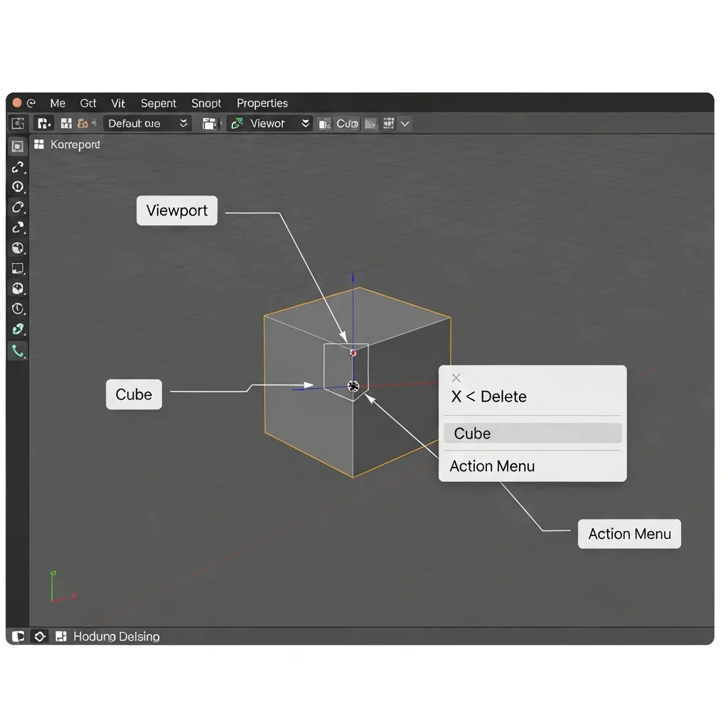 Open Blender and Delete the Default Cube