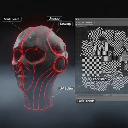 UV Unwrapping – Prepare the Mesh for Texturing