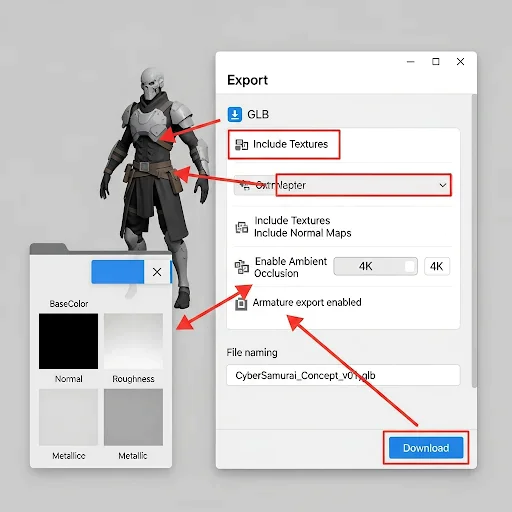 Export from Tripo3D with the Right Settings for Blender