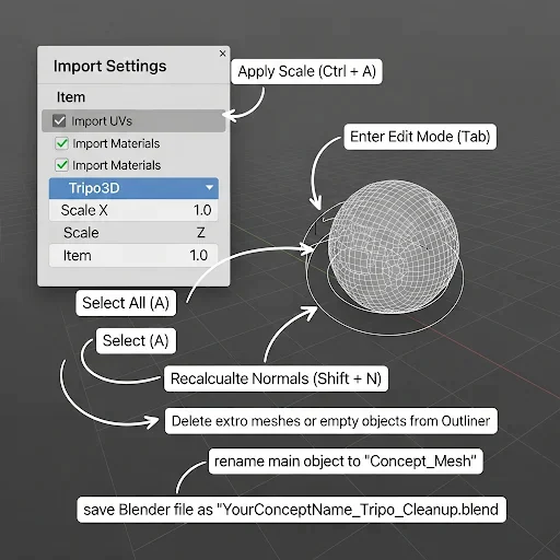 Import the Model into Blender and Perform Initial Cleanup