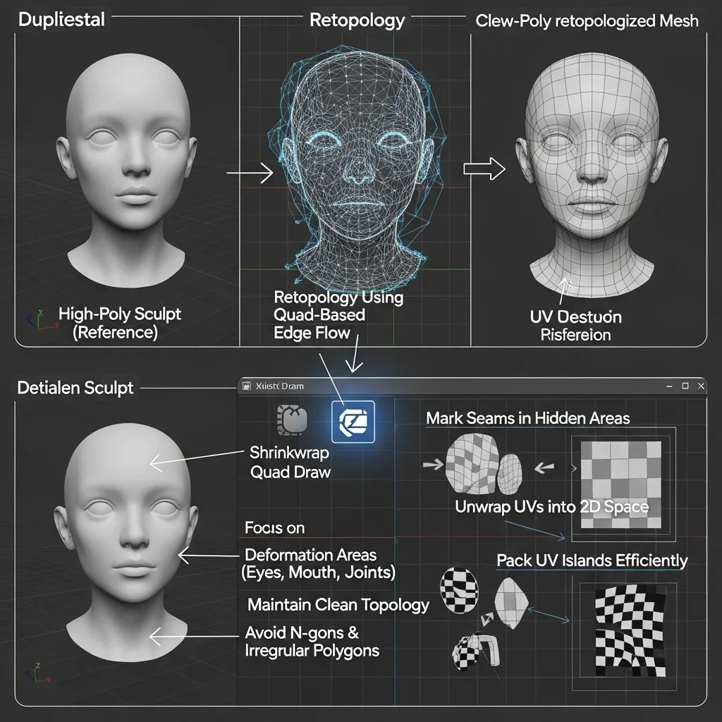 retopology-and-uv-mapping
