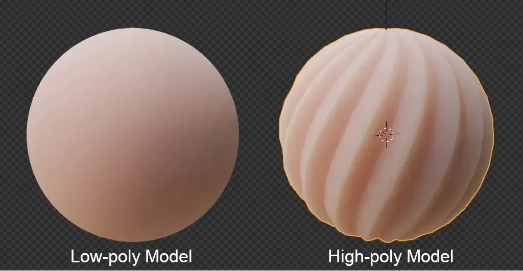 Set Up High-Poly and Low-Poly Models Correctly