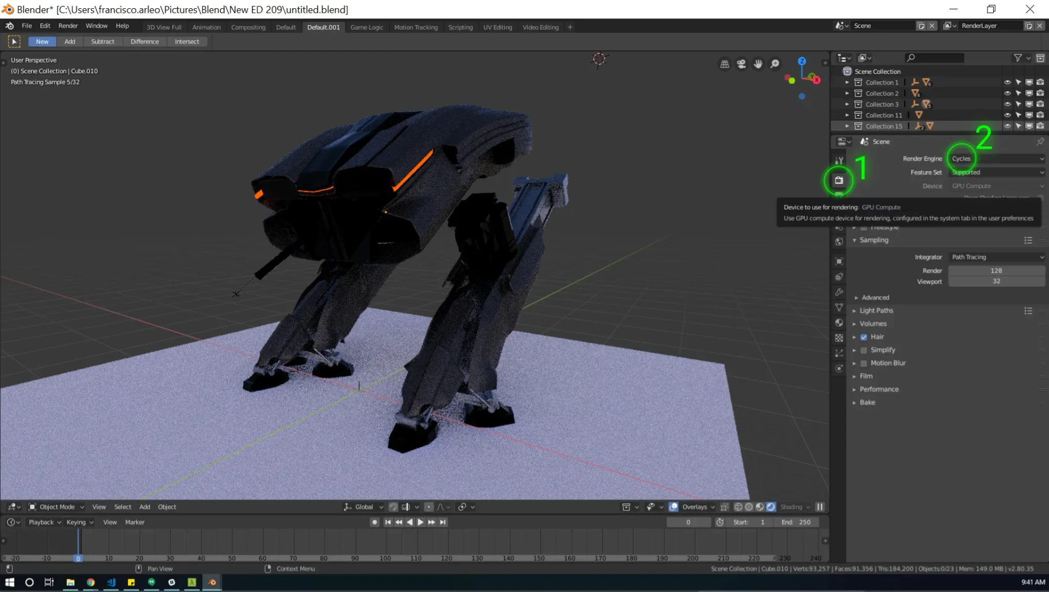 Switch to Cycles Render Engine for Normal Map Baking