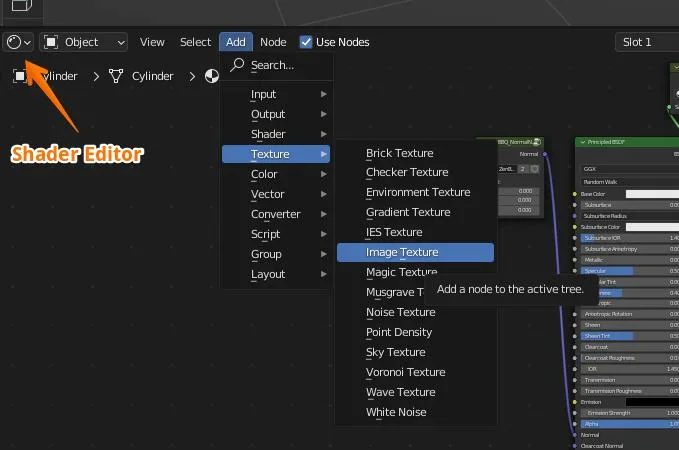 Create a New Image Texture