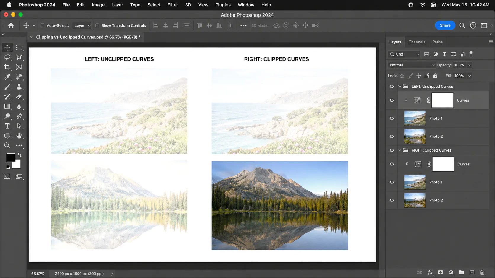 Limit an Adjustment Layer to One Photo