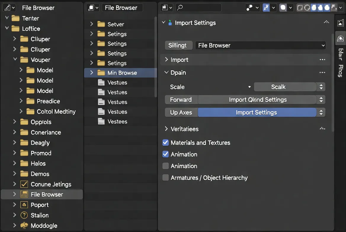 Review the Blender import settings